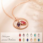 Personalisierte 2-5 Birthstones Familie Halskette für Mama Oma Schwester Muttertag Thanksgiving Day Birthstone Jewelry