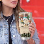 Personalizzato Trouble Couple Camping Journey Chat and Drink by the Campfire 30oz Tumbler Couple Gift