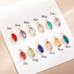 Personalisierte 2-5 Birthstones Familie Halskette für Mama Oma Schwester Muttertag Thanksgiving Day Birthstone Jewelry