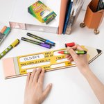 Segno personalizzato di ritorno a scuola con matita in legno per il primo giorno di scuola Preschool Kindergarten Photo Prop Forniture