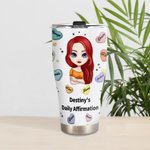 Vaso Curvo Personalizado con Palabras de Aliento 30oz Regalo de Cumpleaños para Mujer Niña