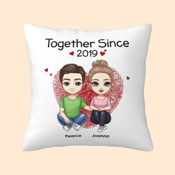 Personalisierte zusammen seit 2019 werfen Kissen Abdeckung Valentinstag Jahrestag Geburtstag Geschenk Schlafzimmer Home Decor