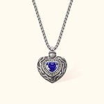 Personalizada Corazón Piedra Preciosa Colgante Urna Collar para cenizas con nombre grabado Cremación Joyería Memorial Regalo para las mujeres