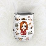 Gepersonaliseerde Mijn Positieve Affirmaties Dagelijkse Herinneringen Leuke Geïsoleerde Wijn Tumbler met Deksel 12oz voor Koffie Wijn Verjaardag voor 