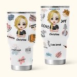 Affirmation Personnalisée Je grandis chaque jour J'ai confiance en moi Tumbler 30oz pour toi-même Anniversaire Cadeau d'encouragement