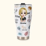 Personalizzato Le mie affermazioni positive Promemoria quotidiano Tumbler isolato in acciaio inox curvo da 30 oz per ghiaccio e bevande calde Regalo p