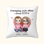 Personalized Annoying Each Other Since 2019 Throw Pillow Cover Couple Gift Home Decoration