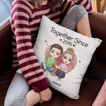 Personalisierte zusammen seit 2019 werfen Kissen Abdeckung Valentinstag Jahrestag Geburtstag Geschenk Schlafzimmer Home Decor