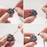 Personalizada Corazón Piedra Preciosa Colgante Urna Collar para cenizas con nombre grabado Cremación Joyería Memorial Regalo para las mujeres