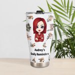 Gepersonaliseerde Mijn Positieve Affirmaties Dagelijkse Herinneringen Geïsoleerde Roestvrij Staal Gebogen Tumbler 30oz voor Ijs en Warme Drank voor Vr