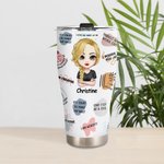 Personalizzato Le mie affermazioni positive Promemoria quotidiano Tumbler isolato in acciaio inox curvo da 30 oz per ghiaccio e bevande calde Regalo p