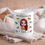 Personalisierte Meine Affirmationen Tasse Tägliche Affirmation Weißer Keramikbecher Inspirierendes Geschenk für Büro und Zuhause