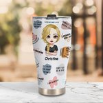 Personalizzato Le mie affermazioni positive Promemoria quotidiano Tumbler isolato in acciaio inox curvo da 30 oz per ghiaccio e bevande calde Regalo p