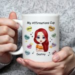 Personalisierte Meine Affirmationen Tasse Tägliche Affirmation Weißer Keramikbecher Inspirierendes Geschenk für Büro und Zuhause