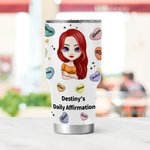 Personalised Daily Affirmation Brave Capable Kind Enough 30oz Tumbler Travel Cup Birthday Friend Gift for Women Sister