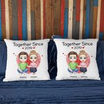 Personalisierte zusammen seit 2019 werfen Kissen Abdeckung Valentinstag Jahrestag Geburtstag Geschenk Schlafzimmer Home Decor