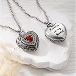 Personalizada Corazón Piedra Preciosa Colgante Urna Collar para cenizas con nombre grabado Cremación Joyería Memorial Regalo para las mujeres