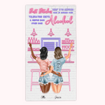 Personalisierte beste Hündinnen Hier ist ein weiteres Jahr der Bindung über Alkohol lustige Zitate Strand Handtuch für Schwestern Freundschaft Geburts