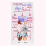 Gepersonaliseerde We're Not Sugar and Spice en Alles Lekker Superzacht en Absorberend Strandlaken Cadeau voor BBF Vriendin Zus