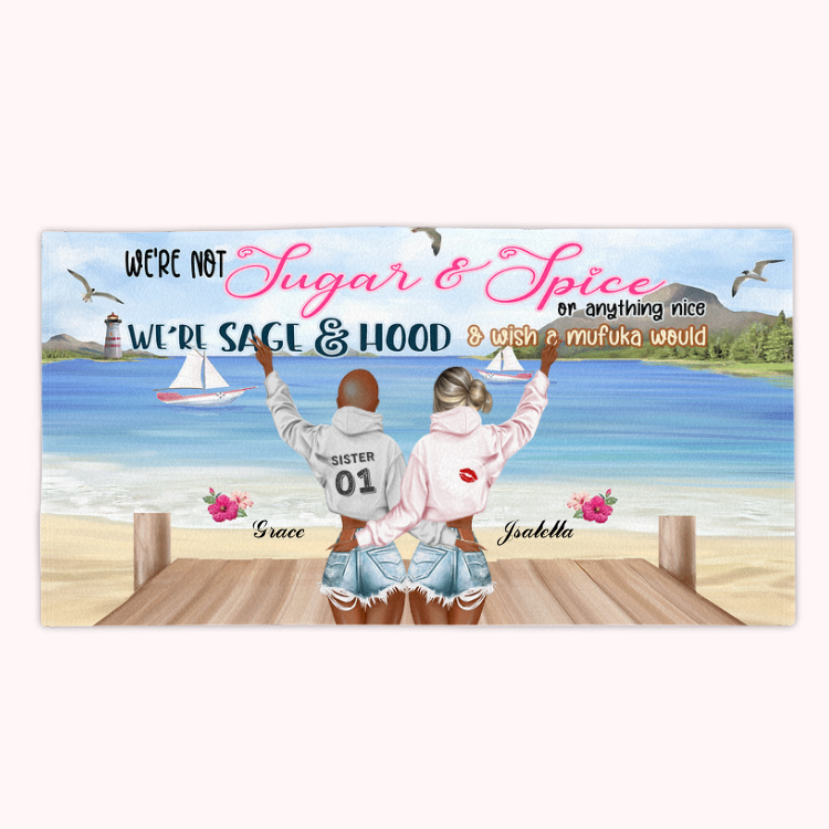 Personalizzato Girls Summer Trip Wish A Mufuka Would Pool Swimming Shower Camping Beach Towel Besties Gift Soft Quick Drying Travelling Essentials