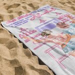 Personalisierte beste Hündinnen Hier ist ein weiteres Jahr der Bindung über Alkohol lustige Zitate Strand Handtuch für Schwestern Freundschaft Geburts