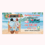 Personalizzato Partners In Crime Just Remember If We Get Caught I Am Deaf And You Do Not Speak English Asciugamano da spiaggia morbido e assorbente Regalo per i migliori amici