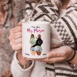 Personlig Partners in Crime If We Get Caught I'm Deaf You Don't Speak English Vit keramisk mugg Födelsedagspresent Diskmaskin och mikrovågsugn säker