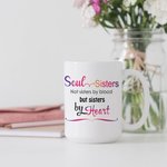 Personalizada Soul Sisters No hermanas de sangre pero hermanas de corazón Taza de cerámica blanca Regalos de amigos C-tipo de mango
