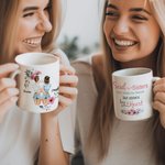 Personalised Soul Sister Not Sisters By Blood But Sisters By Heart White Ceramic Mug Friendship Gift for Bestie Home Decoration