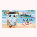 Personalised Soul Sisters Not Sisters By Blood But Sisters By Heart Beach Towel Pool Towel Travel Towel Perfect for Daily Use Best Friends Gift