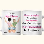 Personalised Our Laughs Are Limitless Our Memories Are Countless White Ceramic Mug Friend Birthday Christmas Gifts for Bestie Friend