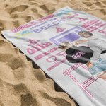 Personalized Girls Trip I Love You to The Beach and Back Beach Towel  for Soul Sisters Friendship Gifts for Women