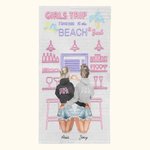 Personalized Girls Trip I Love You to The Beach and Back Beach Towel  for Soul Sisters Friendship Gifts for Women