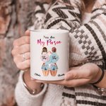 Personalizzato You Are The She To My Nanigans Tazza di ceramica bianca Regalo di Natale di compleanno per la sorella Bestie