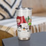 Personalisierte Making Memories Together Camping Paar 20oz Becher für heiße und kalte Getränke Besonderes Geschenk für Verliebte Paar
