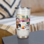 Personalized Wife and Husband Camping I Want to Hold Your Hand 20oz Tumbler Birthday Gift Valentine's Day Present Anniversary Gift for Daily Use
