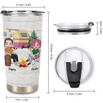Personalized Wife and Husband Camping I Want to Hold Your Hand 20oz Tumbler Birthday Gift Valentine's Day Present Anniversary Gift for Daily Use