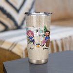 Personalizzato Camping Partners Marito e moglie 20 oz Tumbler per bevande calde e fredde Uso quotidiano Regalo di compleanno Grande regalo per la fida