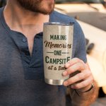 Gepersonaliseerde Man en Vrouw Maken Samen Herinneringen Camping 20oz Tumbler Verjaardagscadeau Verjaardagscadeau voor Dagelijks Gebruik