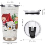 Personalisierte Making Memories Together Camping Paar 20oz Becher für heiße und kalte Getränke Besonderes Geschenk für Verliebte Paar