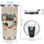 Gepersonaliseerde Man en Vrouw Maken Samen Herinneringen Camping 20oz Tumbler Verjaardagscadeau Verjaardagscadeau voor Dagelijks Gebruik