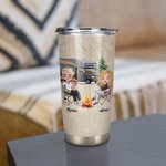 Gepersonaliseerde Man en Vrouw Maken Samen Herinneringen Camping 20oz Tumbler Verjaardagscadeau Verjaardagscadeau voor Dagelijks Gebruik