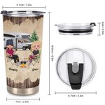 Coppia personalizzata Camping Apparently We Are Trouble 20oz Tumbler Regalo di compleanno Regalo di anniversario Regalo di San Valentino per la famigl