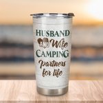 Personalized Husband and Wife Couple Camping Together 20oz Tumbler Great Birthday Gift Anniversary Gift for Lover Couple