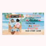Personalized Girls Trip Here Is To Another Year Of Bonding Over Alcohol Beach Towel Quick Drying for Travel Swim Yoga Friendship Gift Birthday Gift