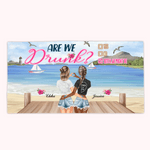 Personalized Summer Beach Girl Trip Are We Drunk Pool Swimming Shower Camping Beach Towel Quick Drying Soft Friendship Gift