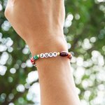 Personalisierte Sport Themed Baseball Basketball Fußball Heishi Armband Tonperlenarmband mit Namen Sport Party Team Geschenk für Sportliebhaber