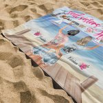 Personalisierte Mode Mädchen Seele Schwestern nicht Schwestern durch Blut, sondern Schwestern durch Herz Strand Handtuch weichen Sand resistent für Ge