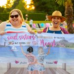 Personalisierte Mode Mädchen Seele Schwestern nicht Schwestern durch Blut, sondern Schwestern durch Herz Strand Handtuch weichen Sand resistent für Ge