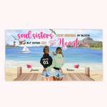 Personalisierte Mode Mädchen Seele Schwestern nicht Schwestern durch Blut, sondern Schwestern durch Herz Strand Handtuch weichen Sand resistent für Ge